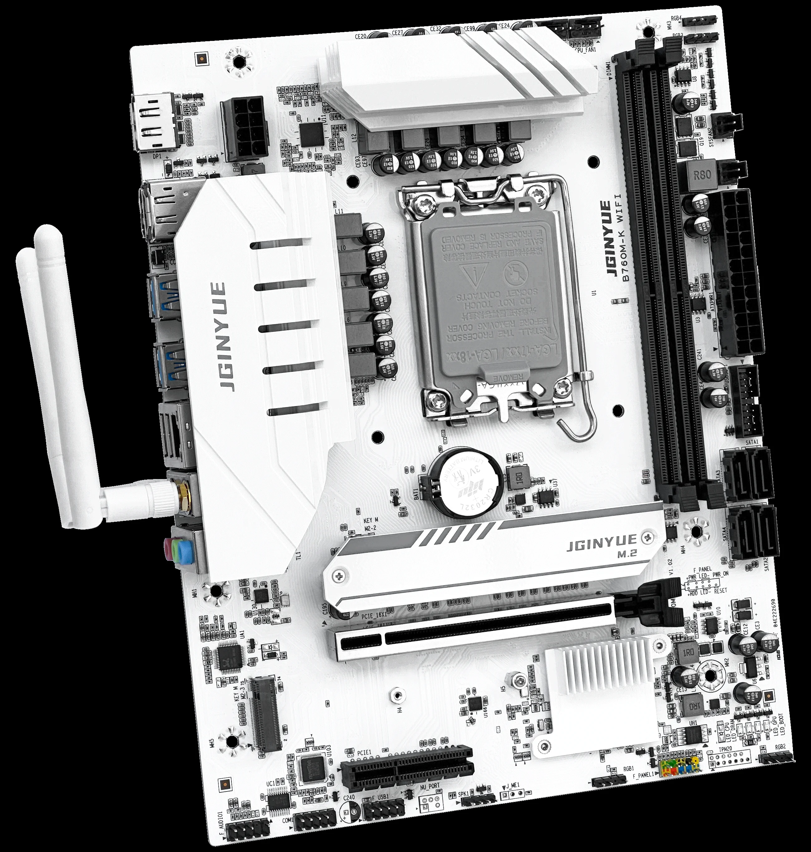 JGINYUE B760M-K WIFI motherboard M-ATX LGA1700 DDR4 supports 12/13/14th cpus For 12400F/12600KF/14600KF GAMING Video officelogy