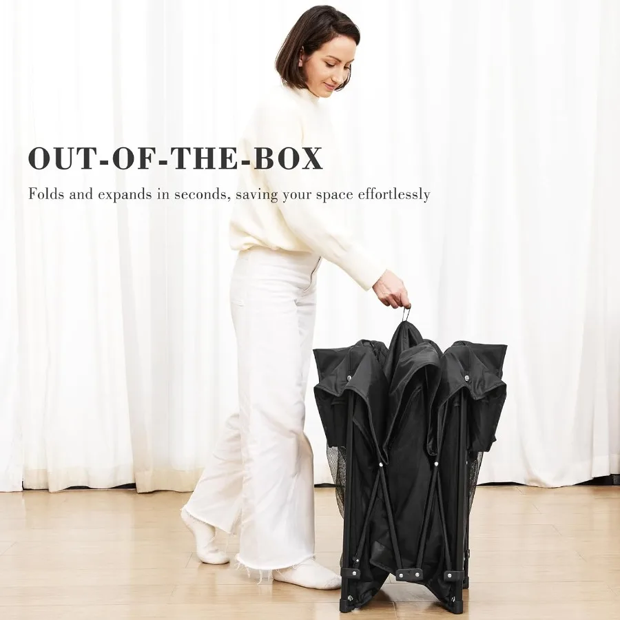 روضة أطفال قابلة للطي مقاس 50 × 50 مع حقيبة حمل وقفل أمان - سياج أطفال للاستخدام الداخلي/الخارجي، ساحة لعب محمولة خفيفة الوزن #3