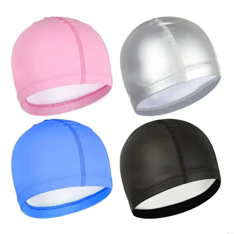 

Ear Protections Swimming Hat Swim Caps PU Coated Swimming Caps Large Swim Hat Diving Hat Bathing Hat Beach Pool Caps W89F