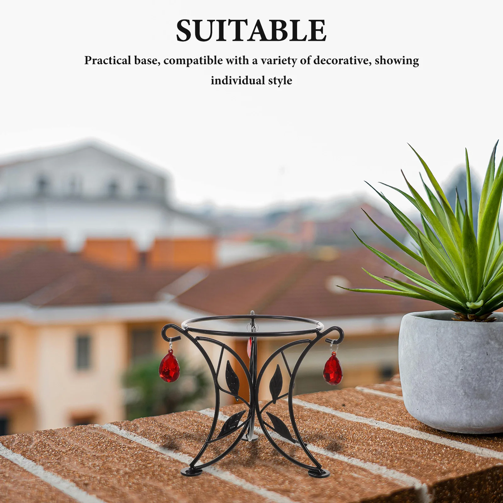 

Elegant Gazing Globe Decorative Sphere Holder Metal Crystal Ball Display Rack For Garden Balcony Patio Durable Easy Install