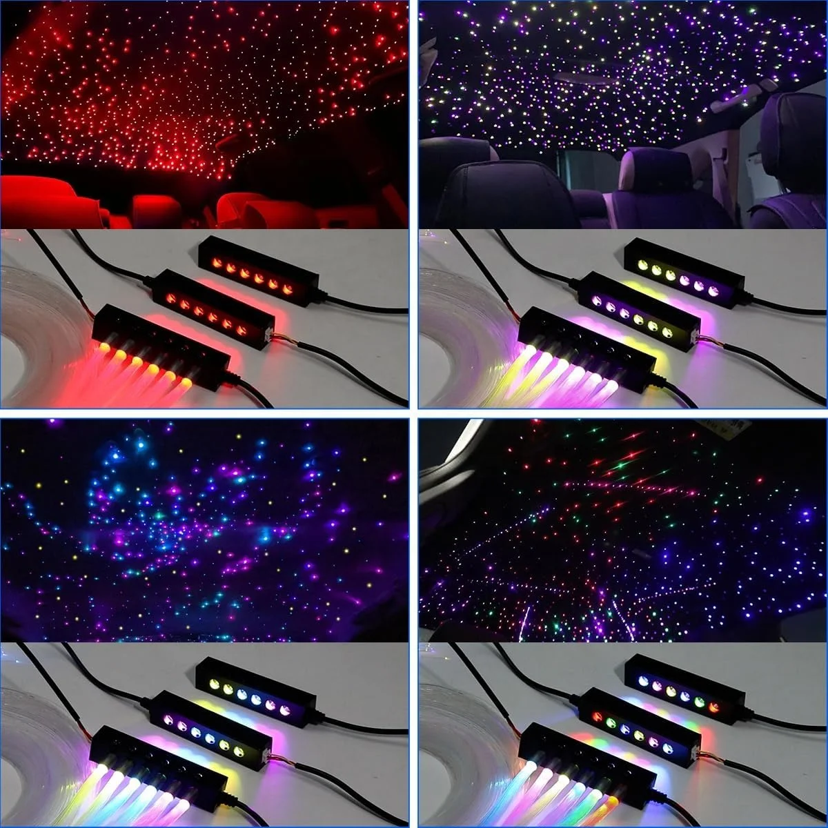 RGB Fiber Optic Star Ceiling Light Source Romantic Starlight Engine For Car Roof Interior And  Ceiling Star Decor view 3