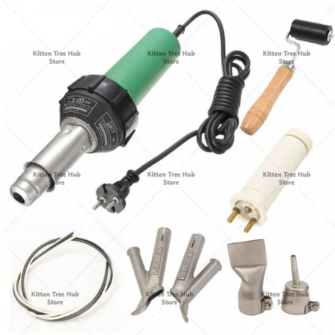 1600W Plastic Welding Heat Gun with 2 Quick Soldering Nozzles and Extra HE Welding Rods Toos