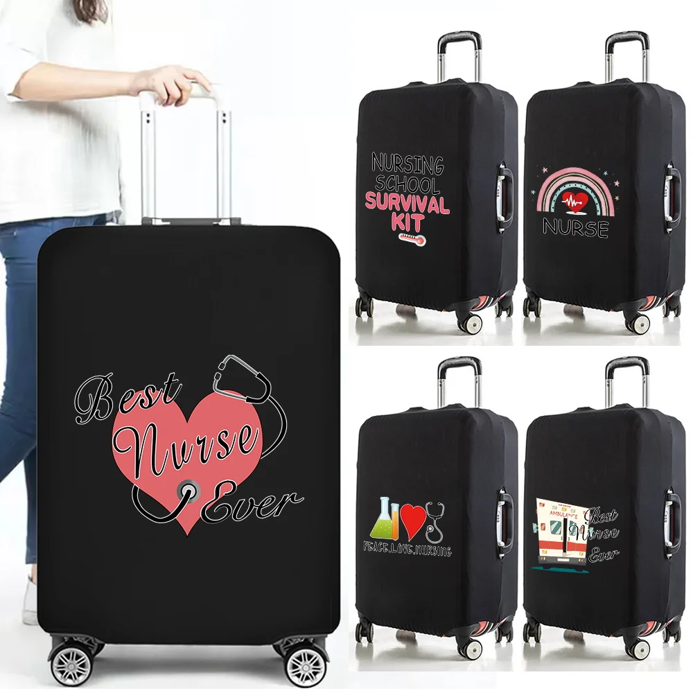 

Luggage Case Suitcase Protective Cover Nurse Serie Pattern Travel Accessories Elastic Luggage Dust Cover Apply 18-28 Suitcase