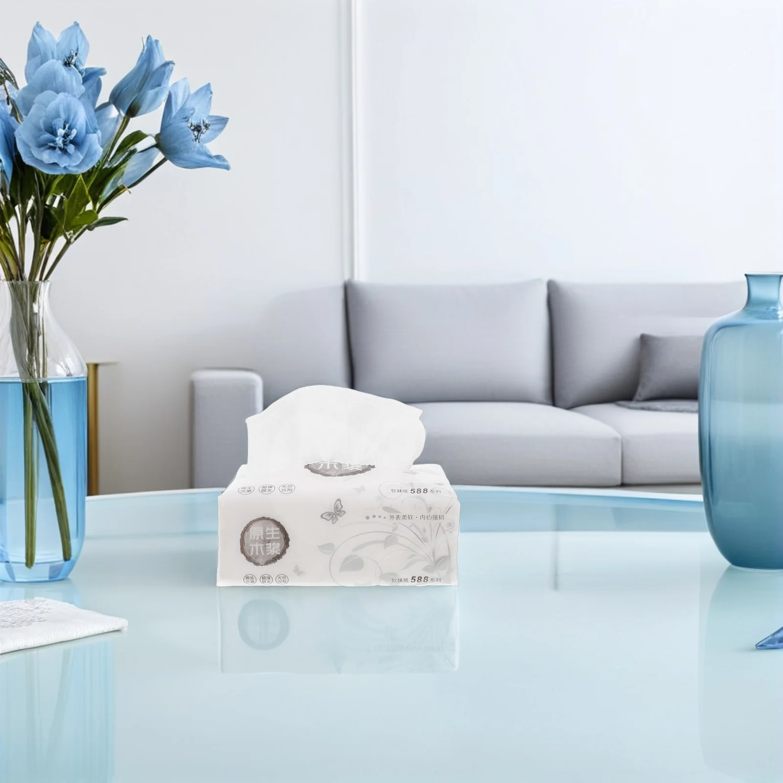 8 قطعة مناديل ورقية مصنوعة من لب الخشب ناعمة وآمنة للبشرة الحساسة متعددة الاستخدام للمنزل والفندق ومطعم البار والأماكن العامة يوميًا #5