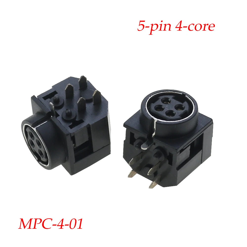 2PCS Terminal Audio Video Din Female Socket Connector S-video PCB Mount 3/4/5/6/8/9Pin Silver Tone PS2 Circular DIN Micro Jack