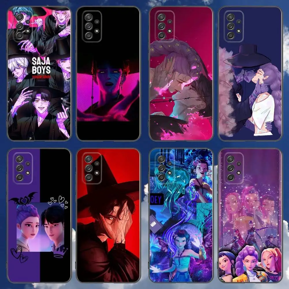 

KPop Jinu D-Demon H-Hunters Phone Case For Samsung Galaxy A 91,80,73,72,71,53,52,51,22,5G Shockproof Soft Black Cover