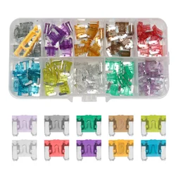 100/50 Pcs Mini Car Fuses Automotive Blade Type Micro Fuse Assortment In Box 2A/3A/5/A/7.5A/10A/15A/20A/25A/30A/35A Zinc Fuse