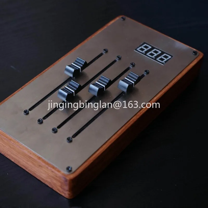 Wood stainless steel MIDI controller - 10cm long fader