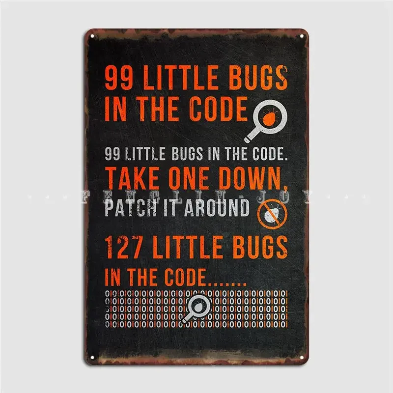 Programming Funny Poem Metal Sign Wall Mural Garage Club Design Mural Painting Tin Sign Poster