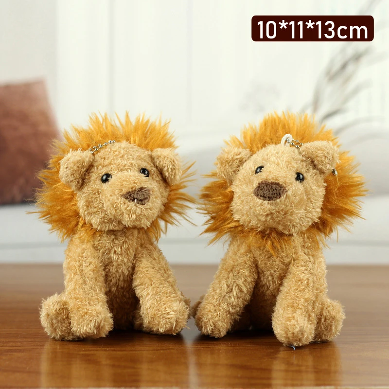 Cute Little Lion peluche ciondolo bambola piccola stanza delle bambole Decora Cartoon zaino ciondolo accessori regali per bambini