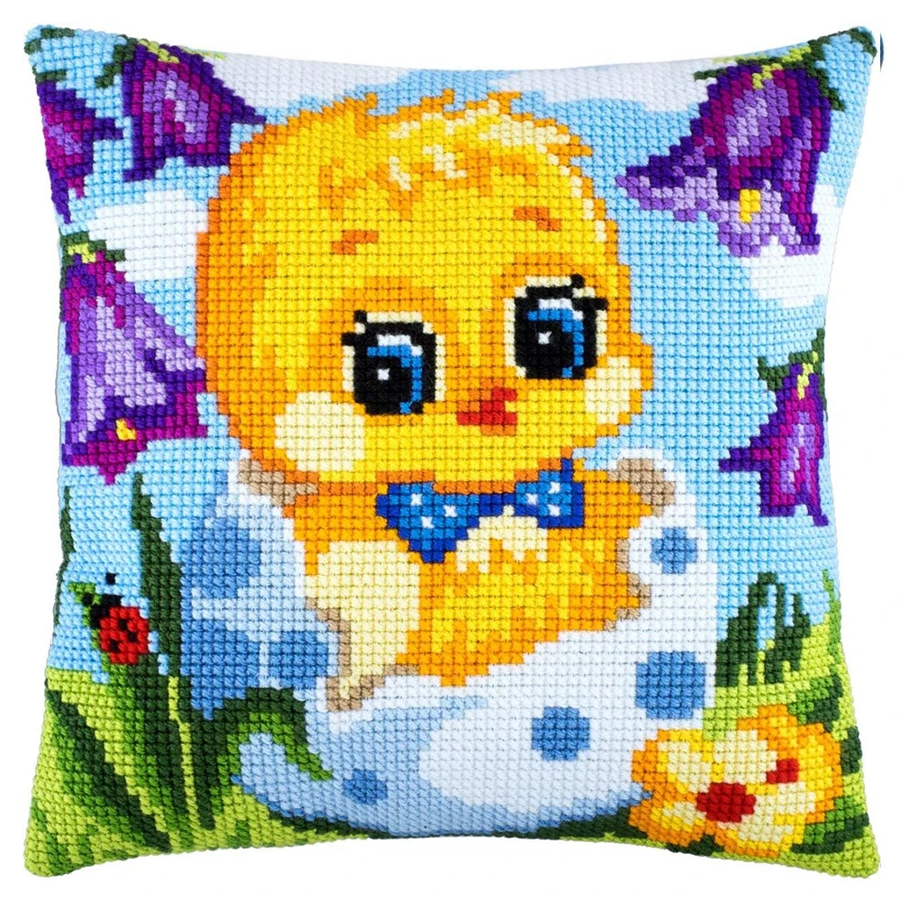 Cross stitch accessories pillowcase DIY home decor 6ct Tapered embroidery needlework Cartoon Duck embroidery on canvas pattern