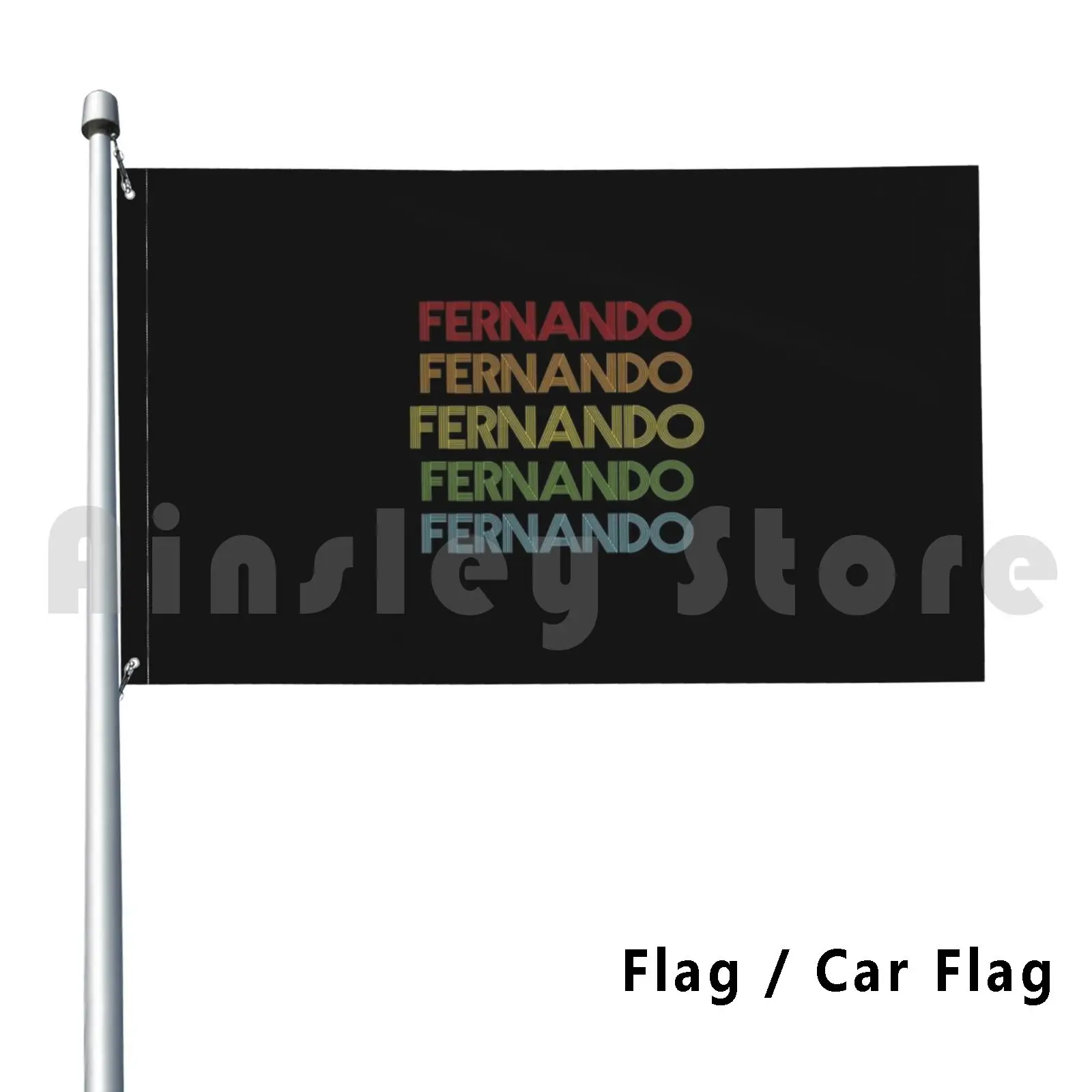 Fernando Name-Multi Colored Custom Name Gift For Fernando Outdoor Decor Flag Car Flag Fernando Fernando Disco Name 500 For