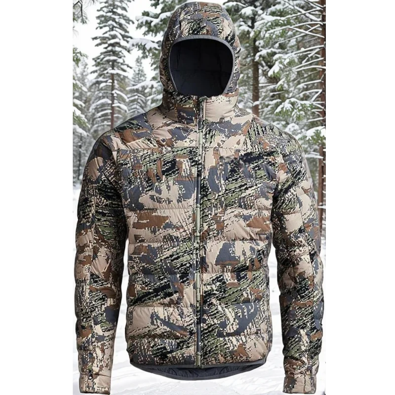 Ainfad-Chaqueta de plumón ligera Kelvin para hombre, ropa de caza, pesca, Camuflaje