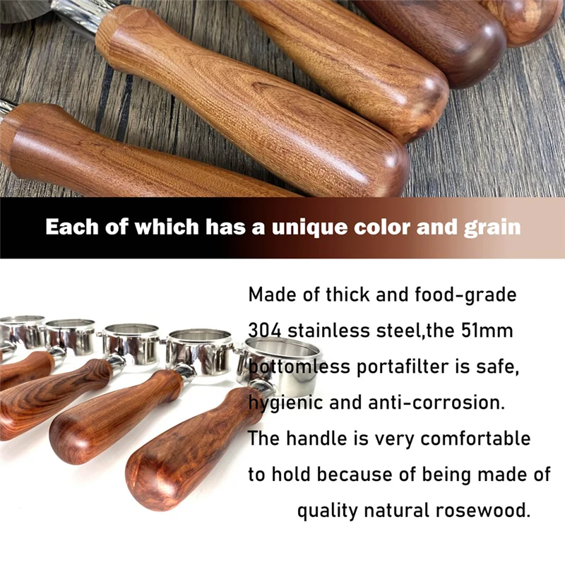 

B98A-бездонный портафильтр 51 мм для эспрессо-машин Delonghi EC680/EC685 EC820/EC850 EC860/EC785 EC885