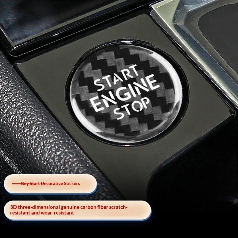 For VW Golf 7 MK7 VII GTI R Tiguan Jetta CC Arteon Passat B8 Touareg T-roc Car Engine Start Button Ignition Key Ring Cover Trim