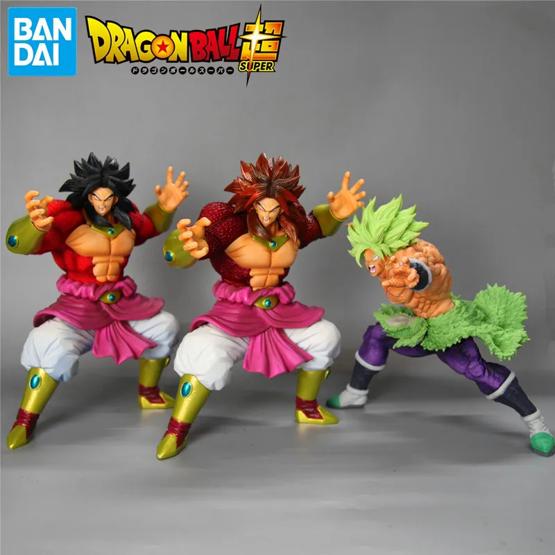 Bandai Original Dragon Ball Z Broly Anime Figures Broli 23cm Model PVC Figma Action Figurine Statue Collectible Toys Dolls Gift