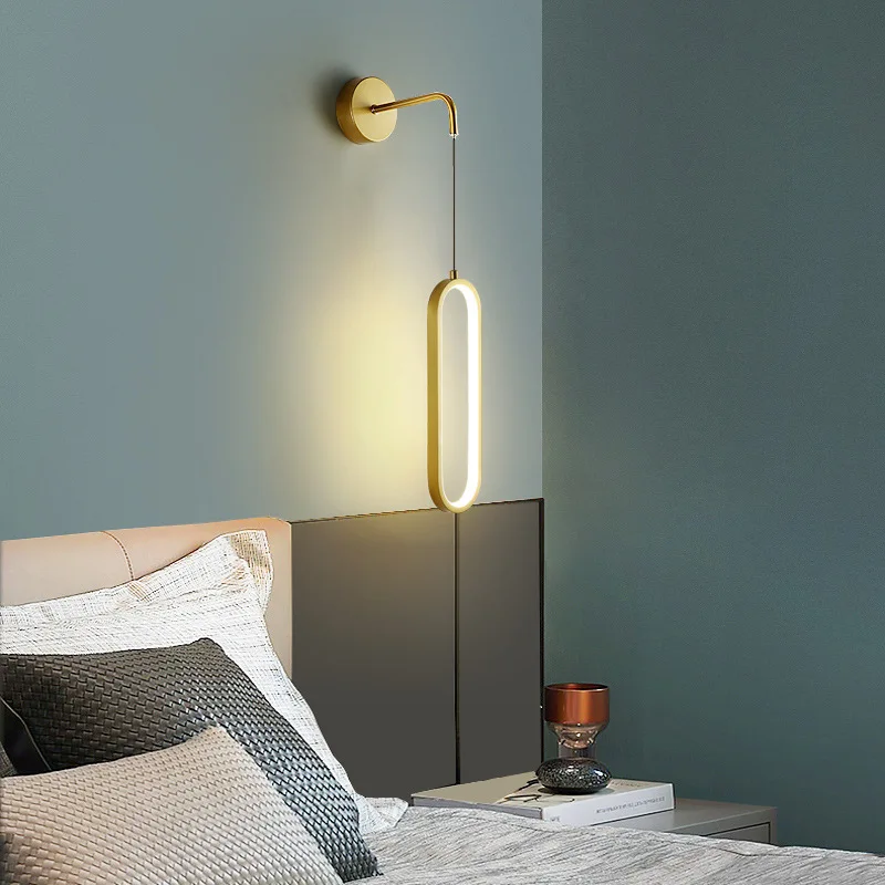 Licht Luxus Schlafzimmer Nachttisch Wand leuchte moderne minimalist ische Wohnzimmer Hintergrund Wand leuchte nordischen Gang Treppe Wand leuchte