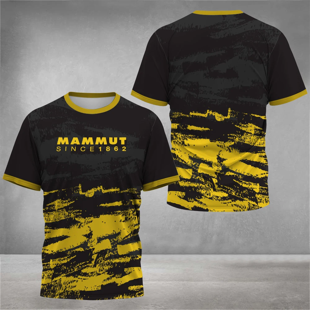 Fashionable men's short sleeved comfortable breathable summer T-shirt men's clothing 3D printed running fitness T-shirt men top