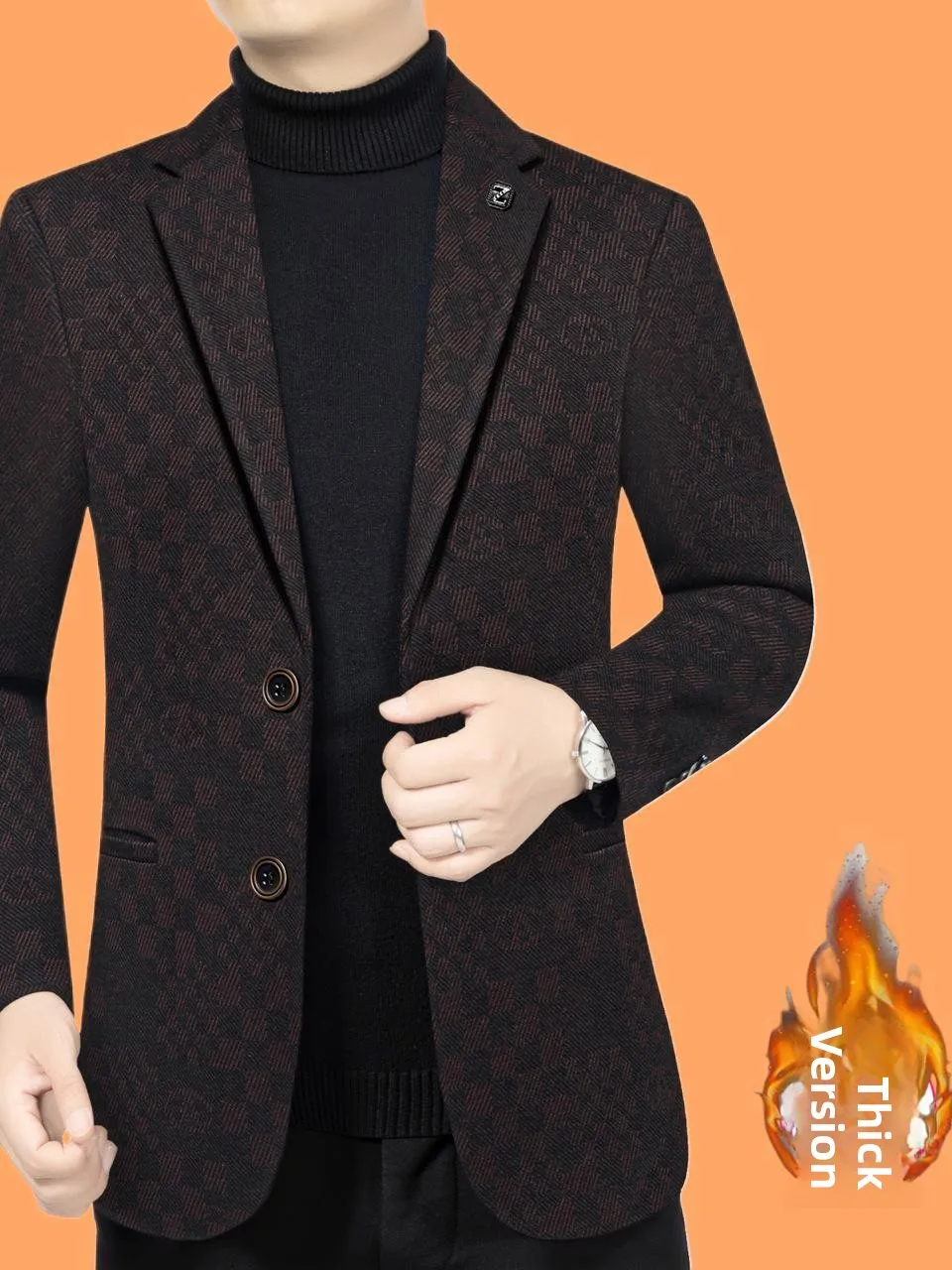 

Мужской повседневный пиджак Slim Fit из тонкой хлопковой смесовой ткани, весна-осень, новый городской стиль, с длинными рукавами, на двух пуговицах