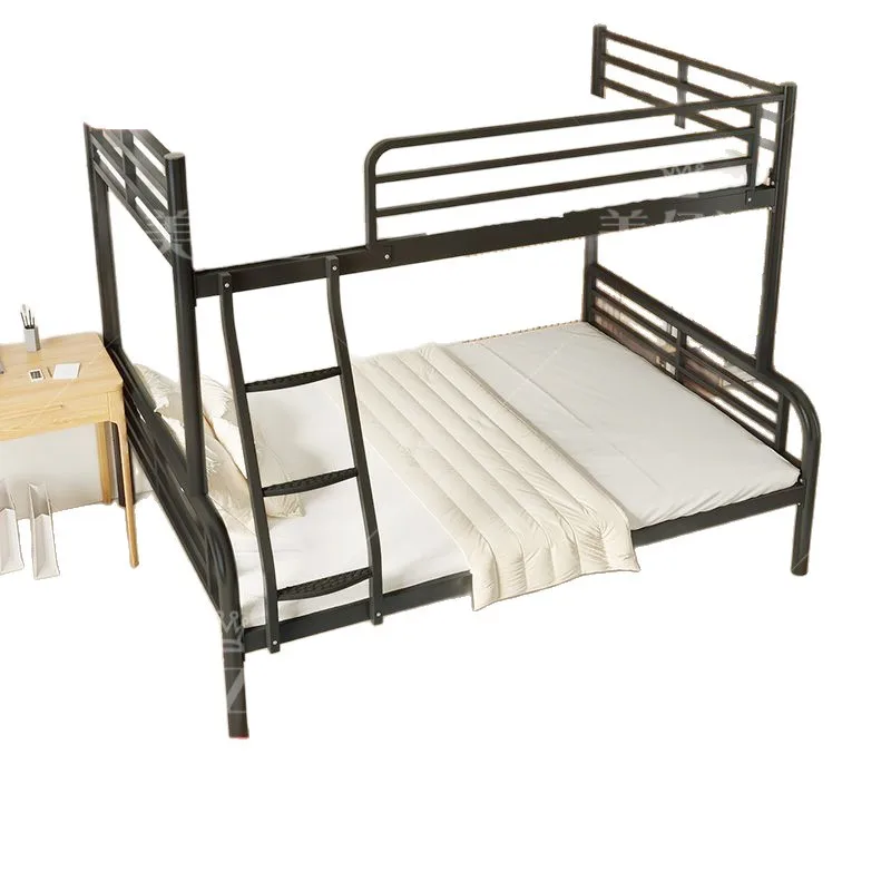 Wrought iron bunk bunk bed Double bunk bed Children's student dormitory High and low bed Thickened bed Household iron frame bed