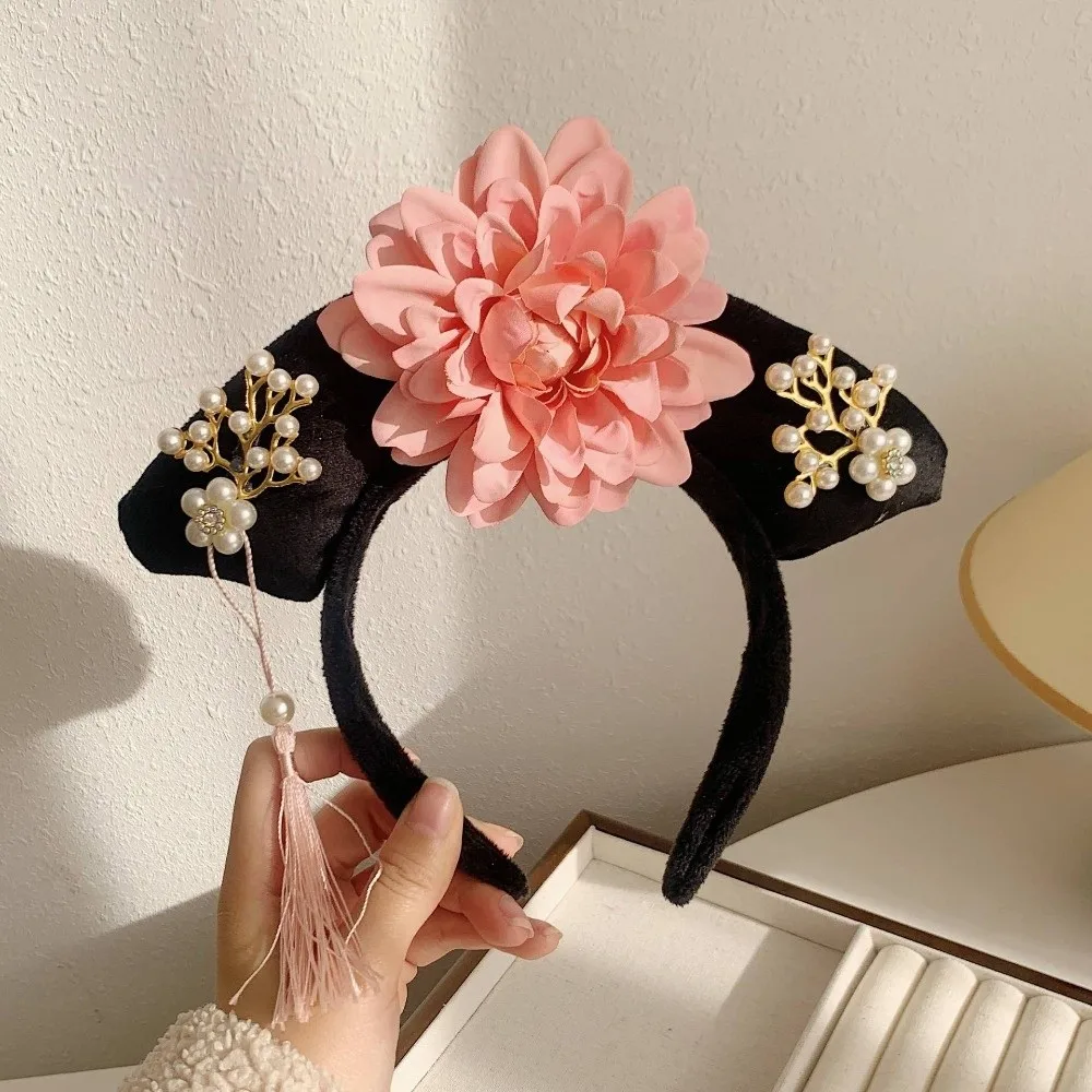 tiara-de-cabelo-estilo-antigo-com-strass-retro-flor-de-tecido-borla-antiga-estilo-chines-para-hanfu-e-cosplay