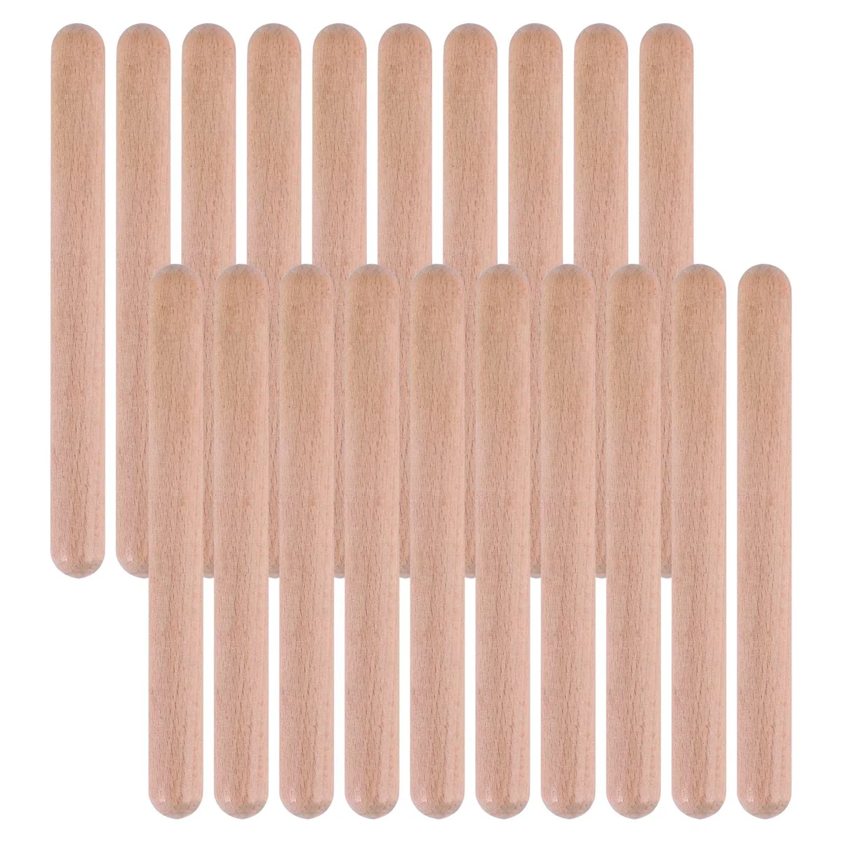 Palos de ritmo Musical para niños, palitos luminosos de madera clásica, instrumento de percusión Musical, 20 piezas, 8 pulgadas