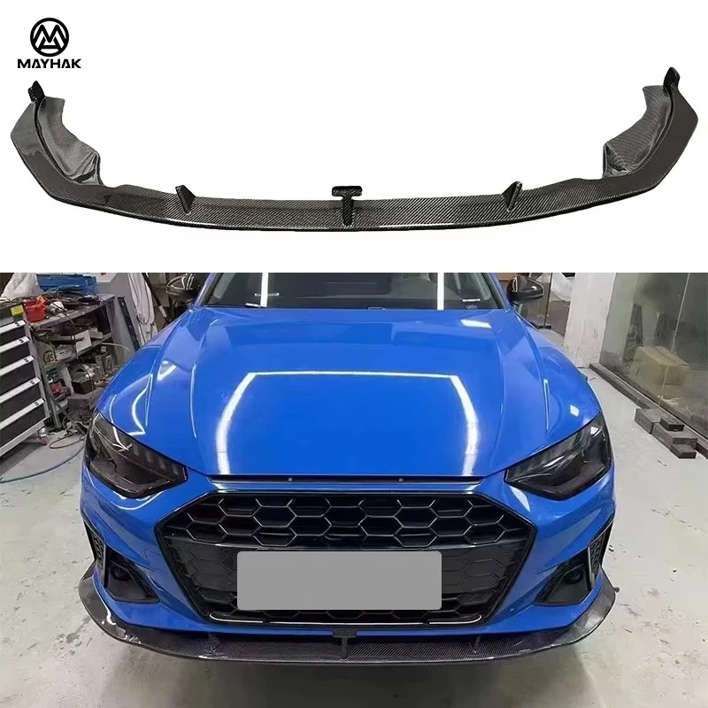 

Factory Price Carbon Fiber Front Lip KB Style Front Bumper Lip Splitter Automotive Front Spoiler for A4 Sline S4 B9.5