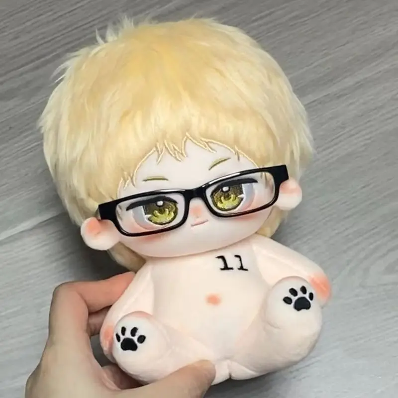 

anime Haikyuu!! Tsukishima Kei 20cm cotton doll Portable plush toy doll Comes with glasses accessories Soft sofa furnishingsgift