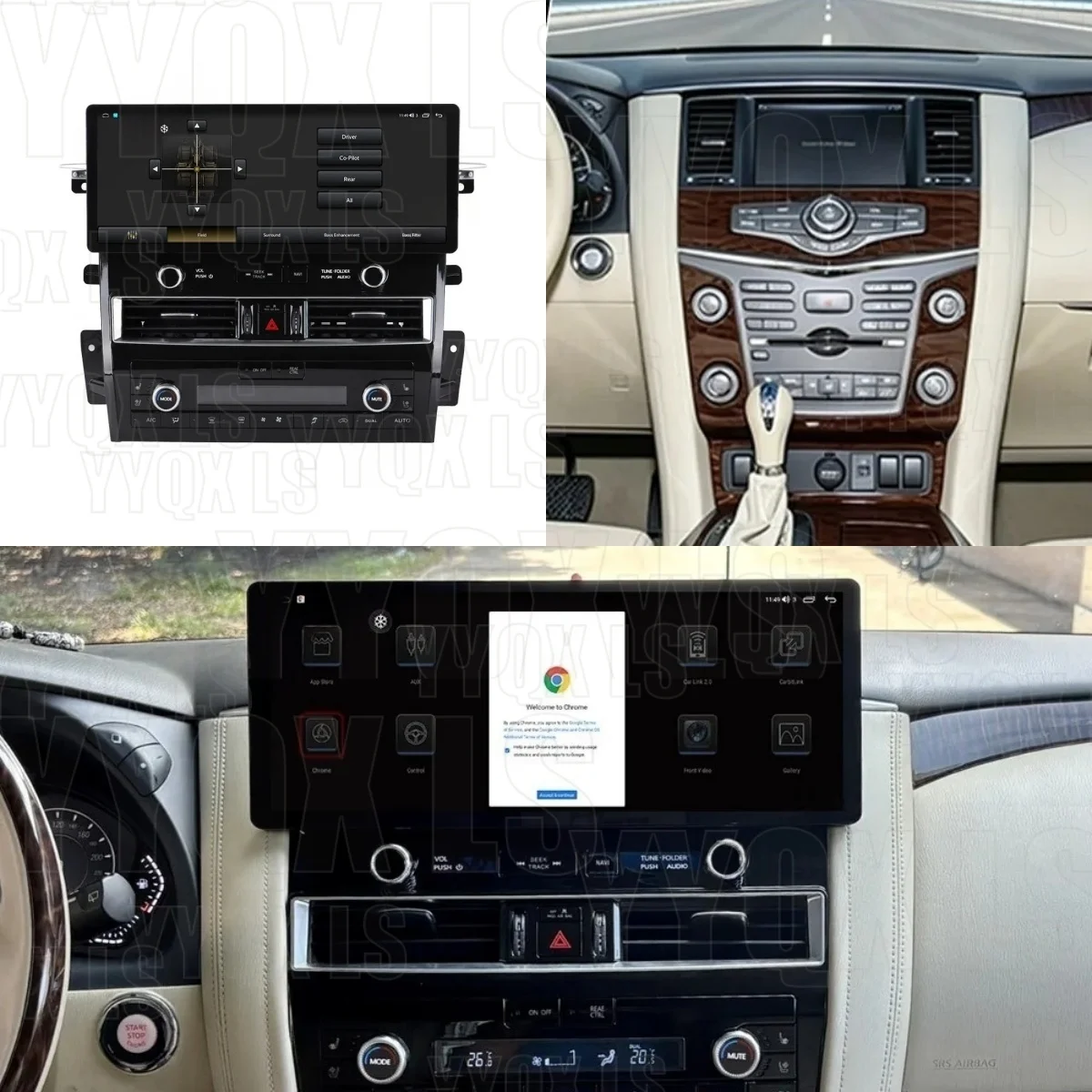 Android 15 Auto For Nissan Patrol Y62 2012-2020 Armada Car Radio Carplay GPS Navigation Tape Recorder Stereo DSP Headunit