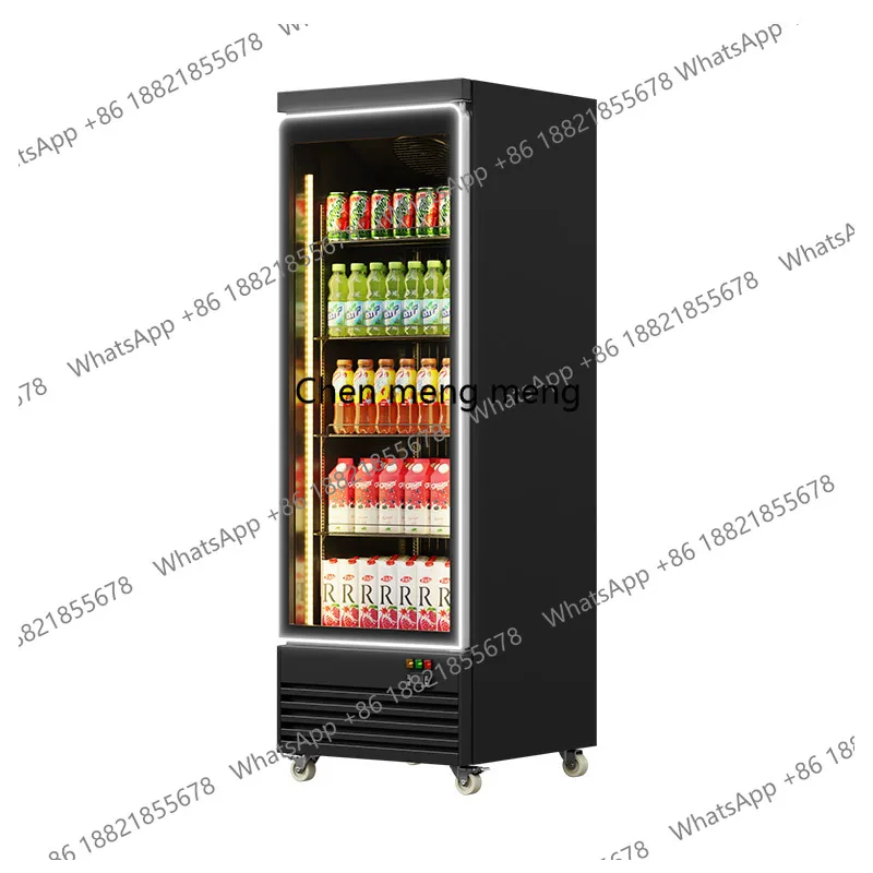 

Refrigerated Cabinet LED Glass Door Display Refrigerator Beverage Vertical Commercial Refrigerated Display Cabinet