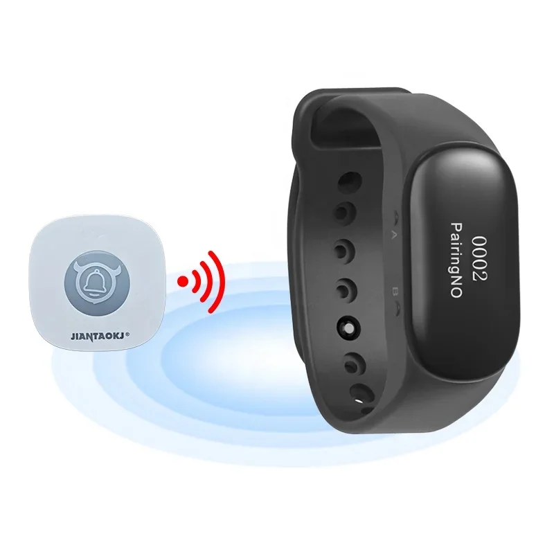 

JIANTAO 2 Watch With 10 Pagers Buzzer Waterproof Wireless Calling System Vibrating Watch For Hookah Food Truck Restaurant