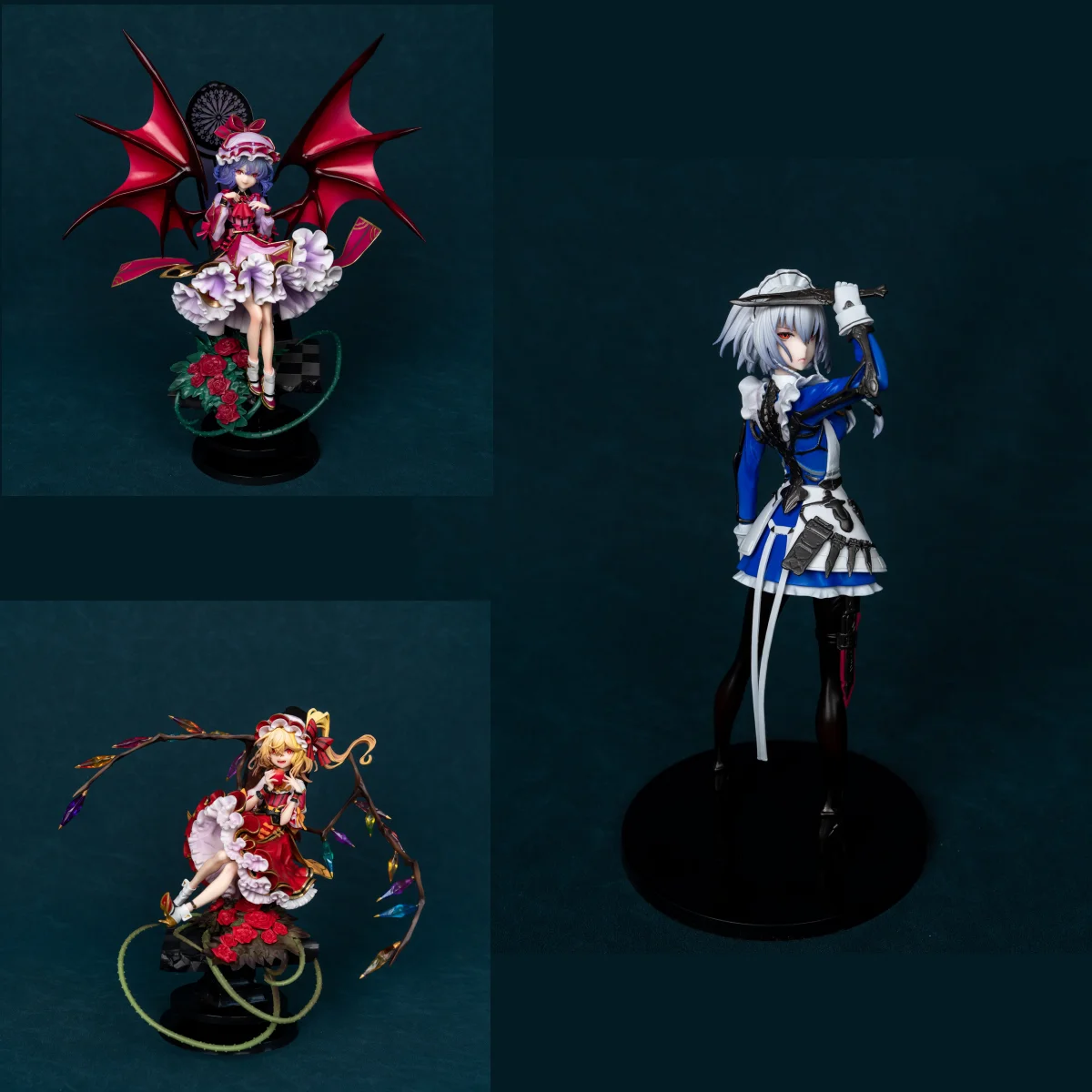 

Touhou Project Koumakan Members Remilia Flandre Sakuya Game Girl Figure Model Statue Boys Collection Desktop Ornament Toys Gifts
