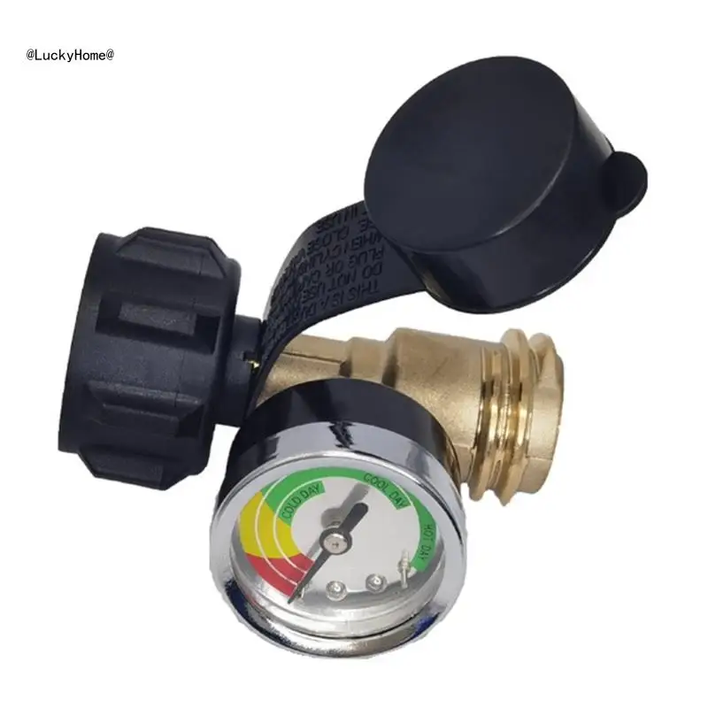 Heavy Duty Propane Tanks Pressure Gauge Suitable for 5-100LB Tanks Motorhomes Heating And Cooking Gas Grills And Heaters 11UA