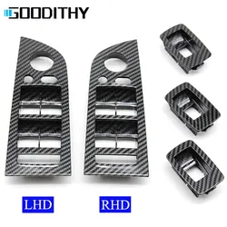 Carbon Fiber Driver Door Armrest Window Lift Switch Outer Cover Panel Replacement For BMW 3 Series E90 E91 316 318 320 325 328i