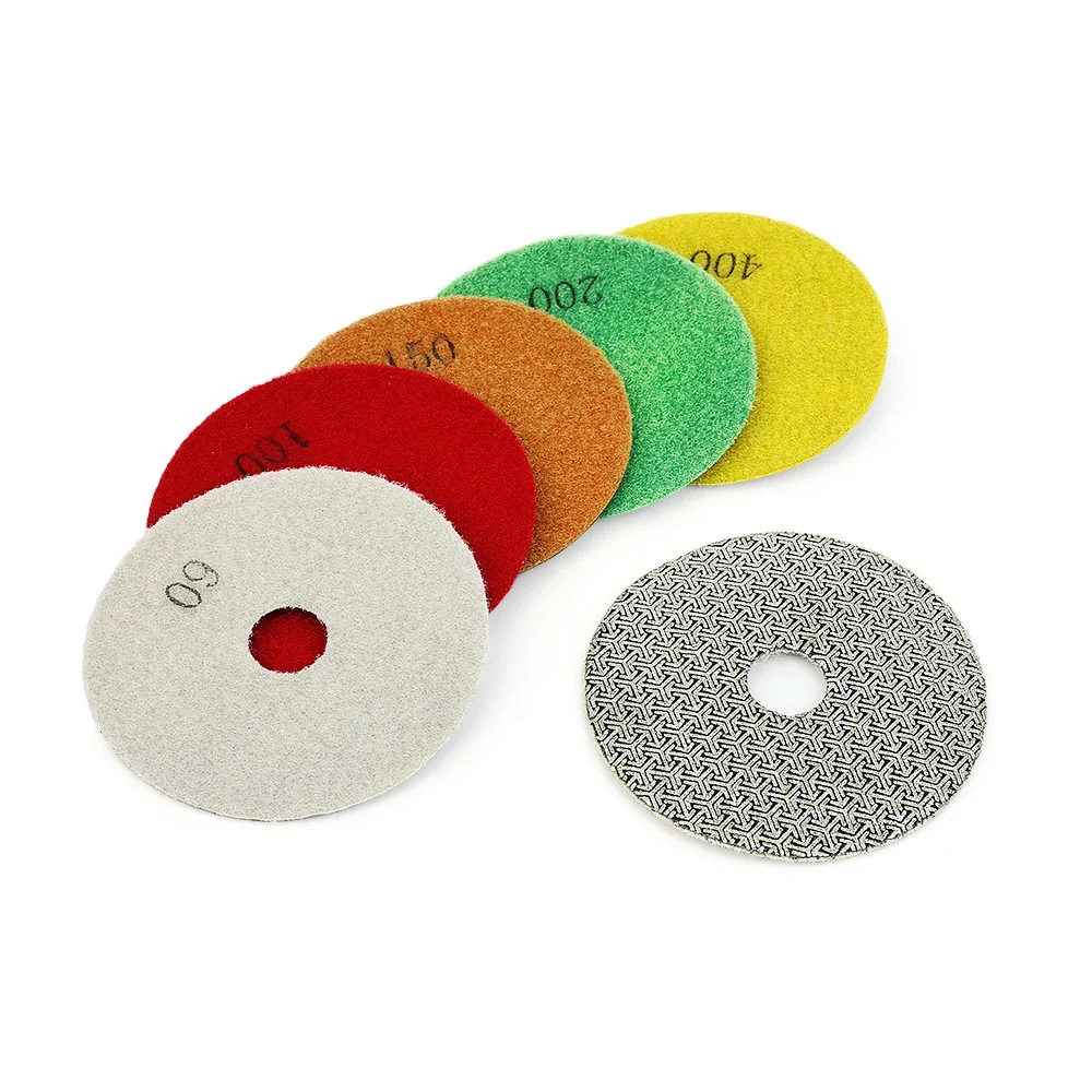 

100mm Electroplated Polishing Pads Hand Polishing Pads Glass Granite Marble Sanding Polishing Surfaces