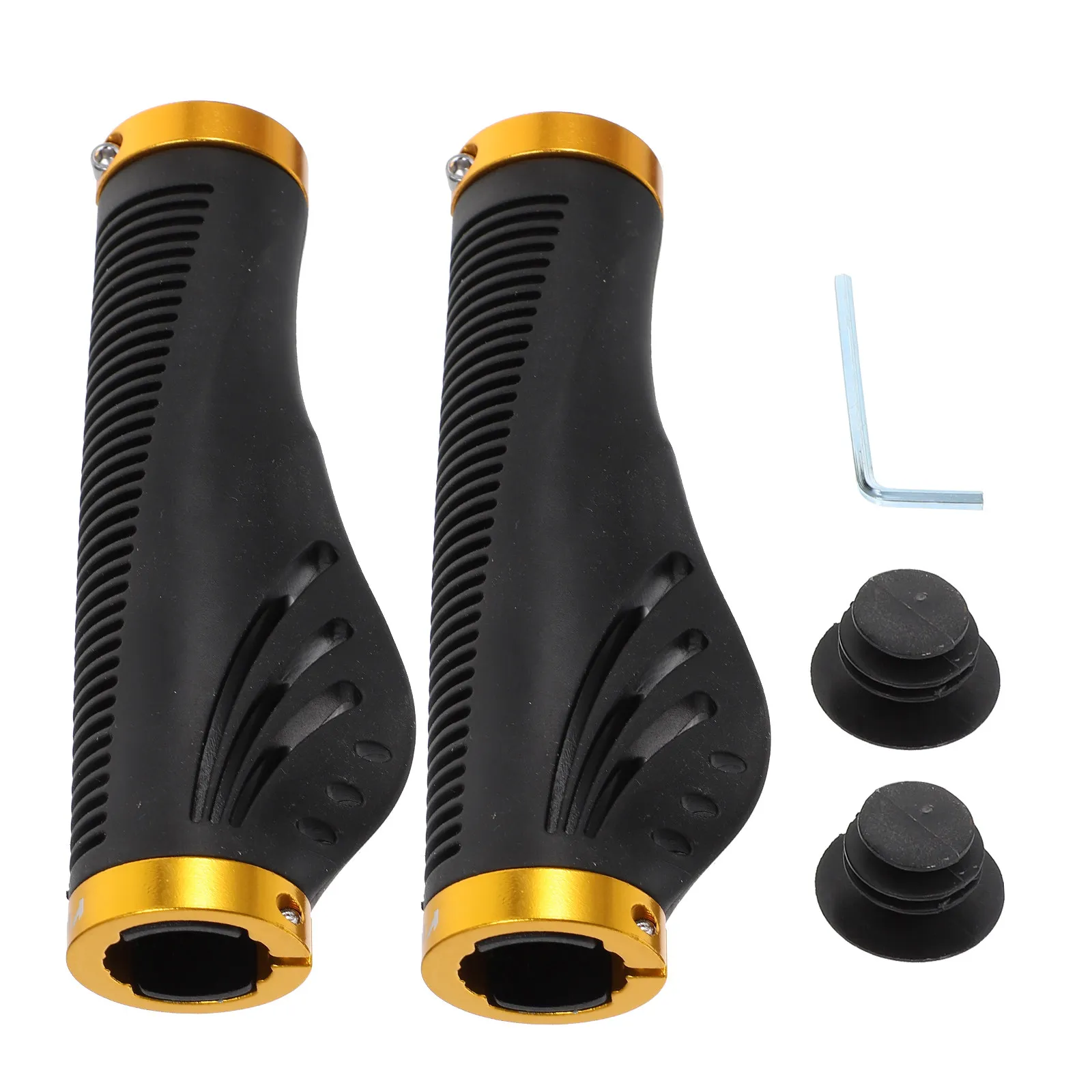 

1Pair Bike Handlebar Grip Anti Skid Shaking Absorption Comfortable Supportive Hollow Design Compact Portable Cycling Handle