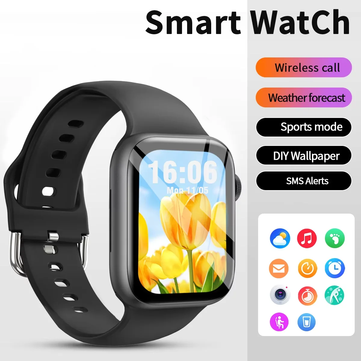 LAXASFIT 2026 Smart Watch Bluetooth Call Fitness Tracker Heart Rate Monitor Sports Watch Gift For Men Women Supports Android IOS