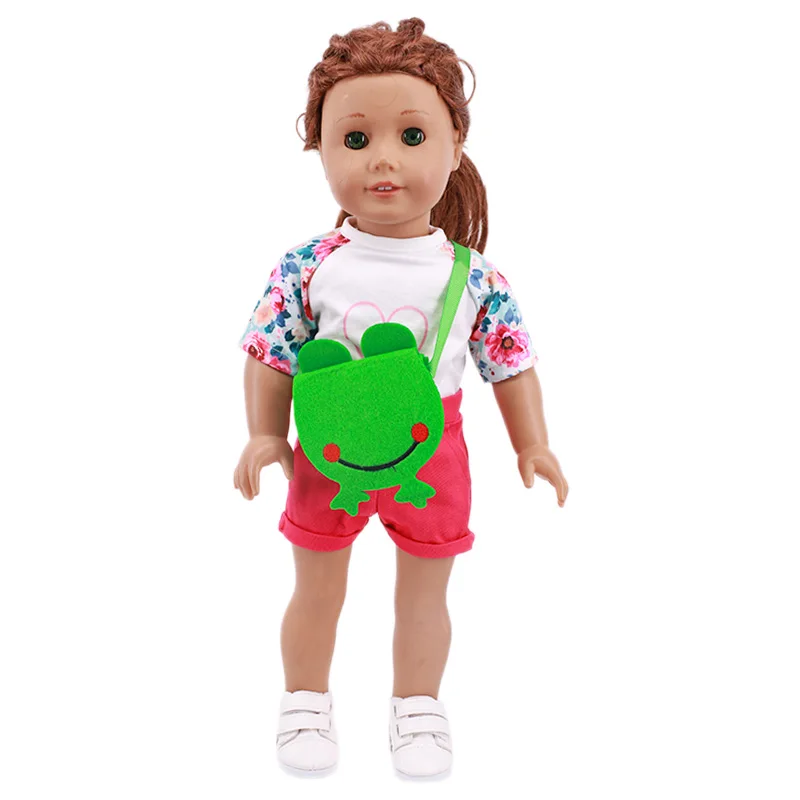 Puppenzubehör, niedliche Kettentasche, passend für 18 Zoll amerikanische 43 cm große Reborn-Baby-Lalafanfan-Ente, russische DIY-Geschenke für Mädchen