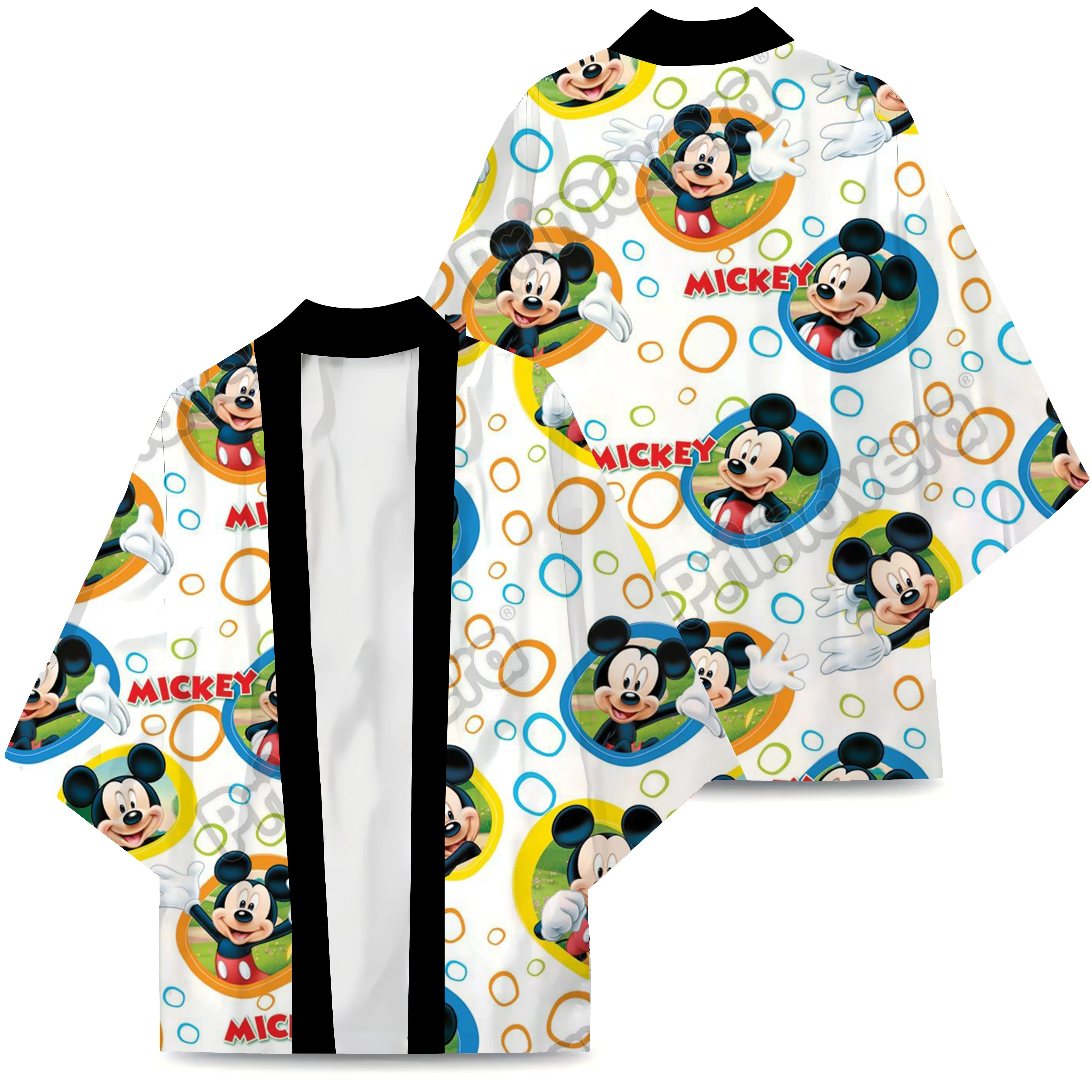 Kimono Japonais Respiré pour Homme, T-shirt Minnie Mouse, Cosplay, Pyjama Imprimé, Vêtements, Cardigan, Chemises Disney