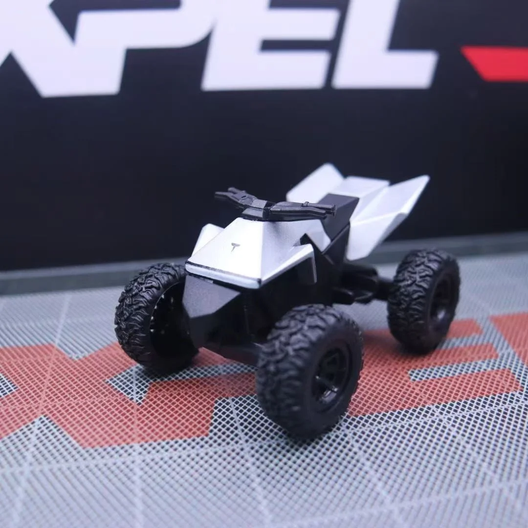 1/32 Tesla Dirt Motor BIKE สําหรับเด็กสี่ล้อหมุนรถรุ่น Diecasts Off-road รถรุ่นของเล่นเด็กของขวัญ