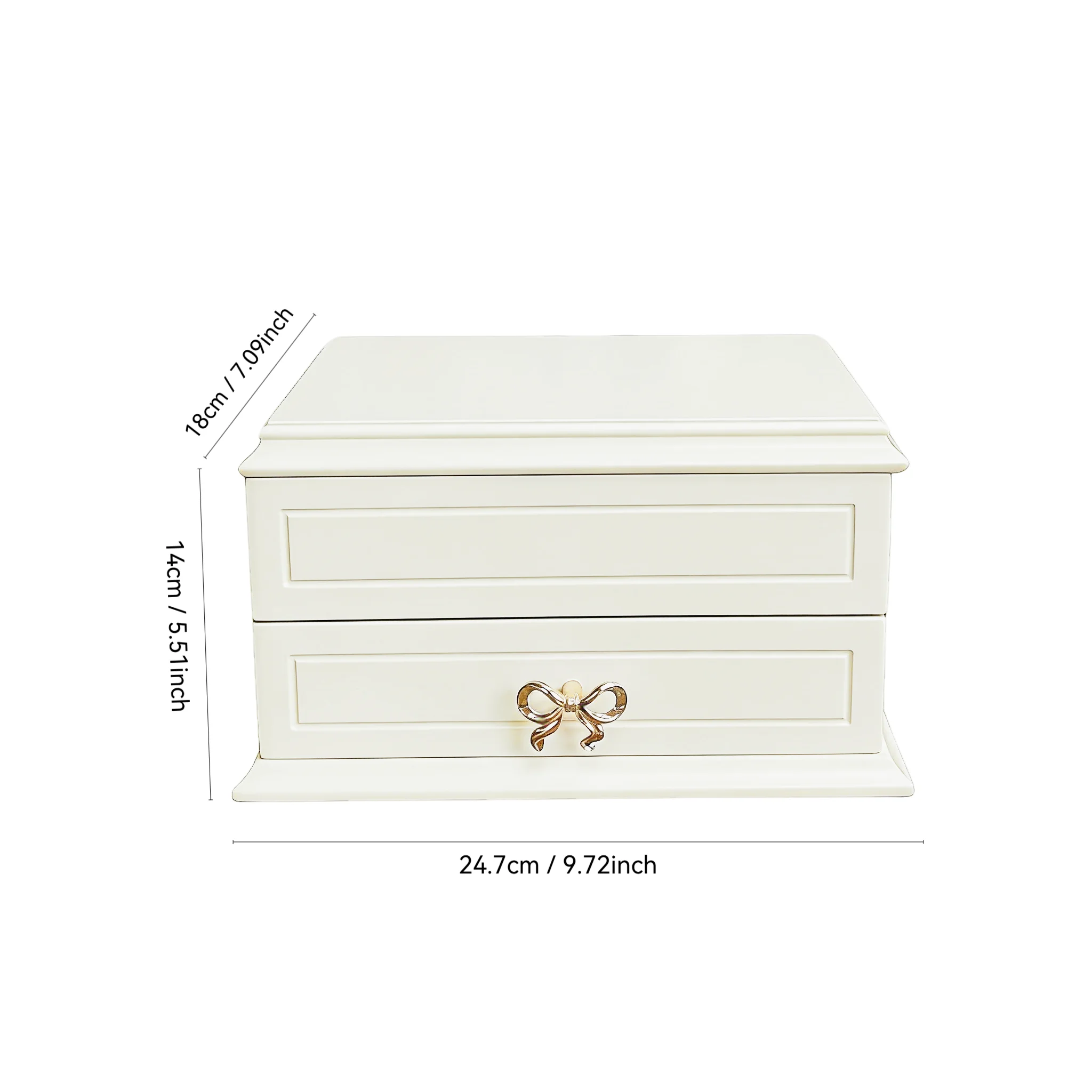 Wooden White Ballerina White Musical Jewelry Box with Mirror&Tassel Key for Kids,Girls,Musical Keepsake Gift