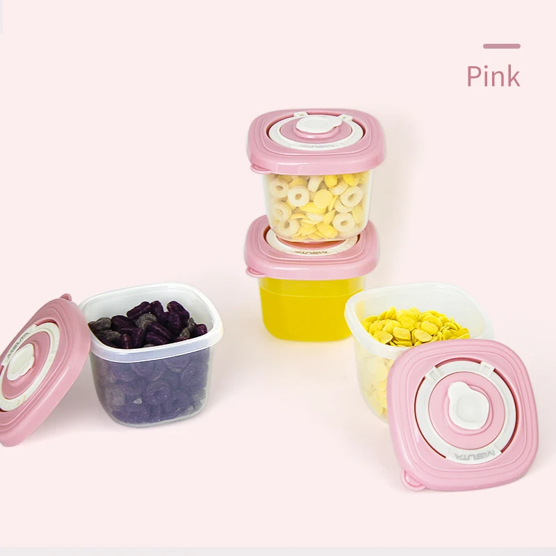 120ML 4Pcs/Kit Baby Snack Box Fresh Food Fruits Storage Box Baby Care Outdoors Child Food Container Milk Powder Box