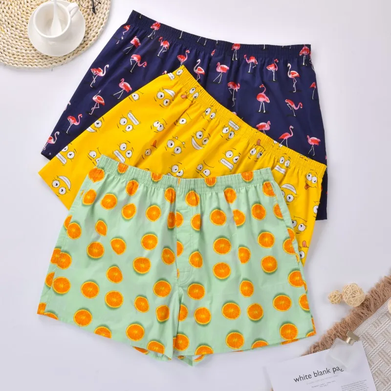 Bielizna męska bokserki bawełniane kalesony do spania wysokiej jakości marki krótkie drukowane luźne wygodne majtki męskie Homewear