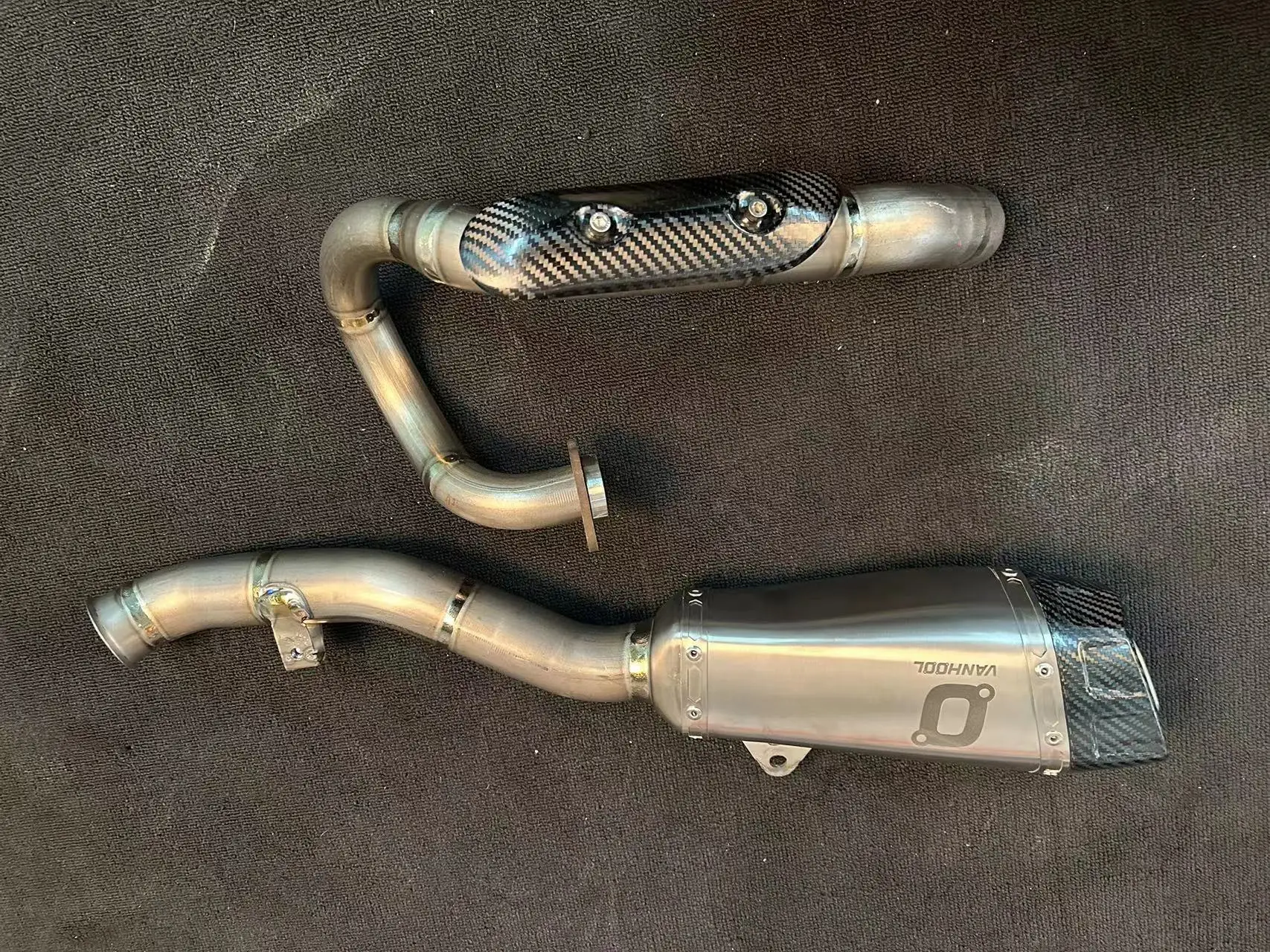 High Performance After Market Titanium Stainless Steel Motorcycle Exhaust System Muffler Pipe for 250cc Off-Road Bike, Escape