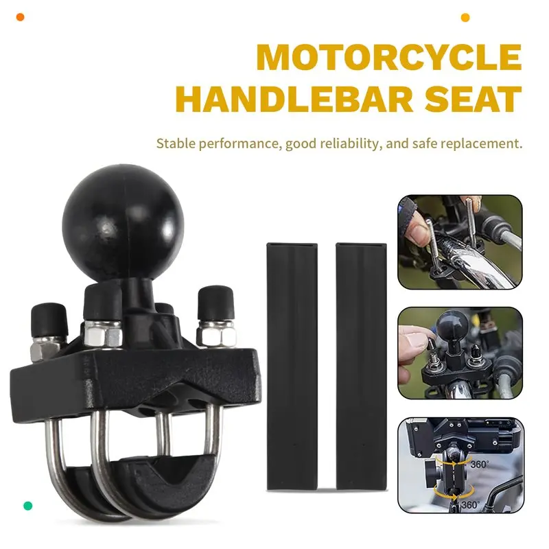 Limited Time Offer Double U-Bolt Motorcycle Bike Handlebar Rail Mount Base With 1.5 Inch Ball For Gopro Camera For Garmin For So