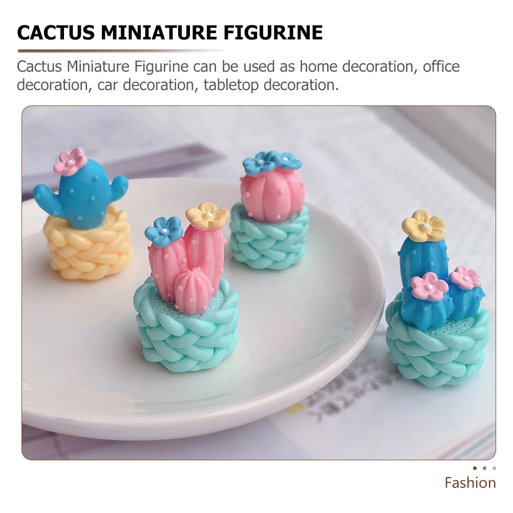 Mini Figurines de Cactus en résine, décorations artisanales, plantes artificielles, bonsaï, décor de table pour la maison et le bureau, nament Miniature sûr