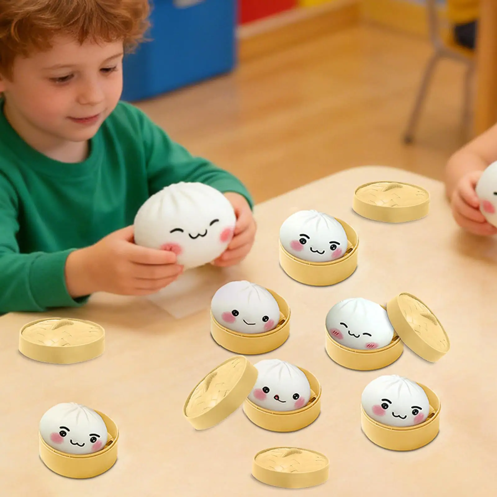 Knijpspeelgoed 12-delige knoedel Leuke rekwisieten Zintuiglijk fidgetspeeltje met voedselstomer voor werknemer Teammate Collega Tieners Volwassenen Meisjes