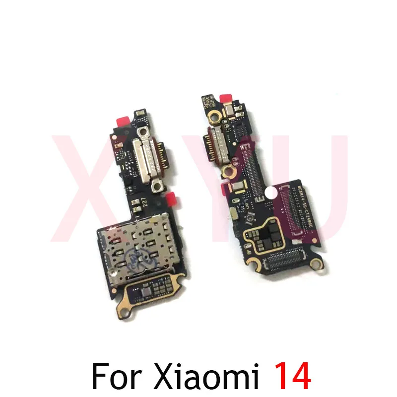 

For Xiaomi Mi 14 USB Plug Charger Port Dock Connector Charge Charging Board Flex Cable Sim Card Slot Reader Plate