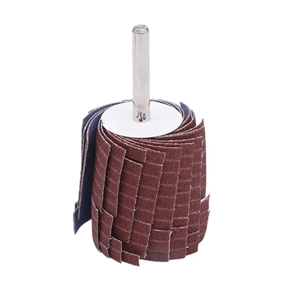 Durable Emery Paper Curved Surface Sanding Cloth Wheel Burr Removal Abrasive Grinding Head Derusting Buffing Polishing