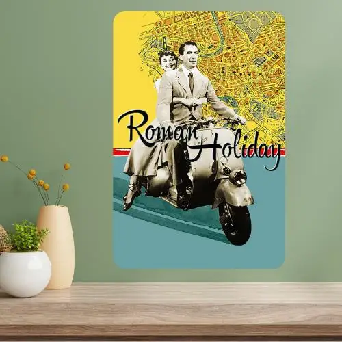 Roman Holiday Classic Movie Metal Poster Sign